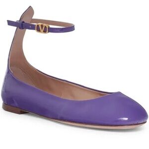 Valentino Purple Patent Leather Flats